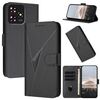 Custodia in pelle con fibbia a forma di triangolo per ZTE Blade A73 4G / Blade V50 4G (nera)