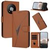 Custodia in pelle con fibbia a triangolo per ZTE Blade A73 5G (marrone)