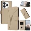 Custodia in pelle con fibbia a triangolo per ZTE Blade A75 4G (oro)
