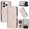 Custodia in pelle con fibbia a triangolo per ZTE Blade A75 4G (oro rosa)