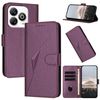 Custodia in pelle con fibbia a triangolo per ZTE Blade A75 4G (viola scuro)
