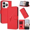 Custodia in pelle con fibbia a triangolo per ZTE Blade A75 4G (rossa)
