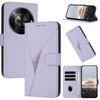 Custodia in pelle con fibbia a forma di triangolo per ZTE Blade A75 5G / Nubia Focus (viola chiaro)