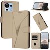 Custodia in pelle con fibbia a triangolo per ZTE Blade V50 Vita (oro)