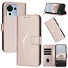 Custodia in pelle con fibbia a motivo triangolare per ZTE Blade V50 Vita (oro rosa)
