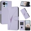 Custodia in pelle con fibbia a triangolo per ZTE Blade V50 Vita (viola chiaro)