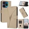 Custodia in pelle con fibbia e motivo a triangolo per ZTE Blade V60 (oro)
