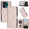 Custodia in pelle con fibbia e motivo triangolare per ZTE Blade V60 (oro rosa)