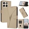 Custodia in pelle con fibbia a triangolo per ZTE Blade V70 (oro)