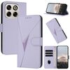Custodia in pelle con fibbia a motivo triangolare per ZTE Blade V70 (viola chiaro)