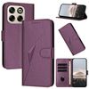 Custodia in pelle con fibbia a triangolo per ZTE Blade V70 (viola scuro)