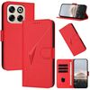 Custodia in pelle con fibbia a triangolo per ZTE Blade V70 (rossa)