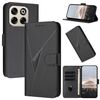 Custodia in pelle con fibbia a motivo triangolare per ZTE Blade V70 (nera)