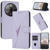 Custodia in pelle con fibbia a motivo triangolare per ZTE Nubia Focus Pro (viola chiaro)