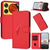 Custodia in pelle con fibbia a triangolo per ZTE Nubia Music 2 (rossa)