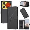 Custodia in pelle con fibbia a triangolo per ZTE Nubia Music 2 (nera)