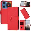 Custodia in pelle con fibbia e motivo a triangolo per ZTE Nubia Music (rossa)