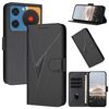 Custodia in pelle con fibbia e motivo a triangolo per ZTE Nubia Music (nera)