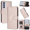 Custodia in pelle con fibbia a motivo triangolare per ZTE nubia S 5G A403ZT (oro rosa)