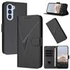 Custodia in pelle con fibbia a motivo triangolare per ZTE nubia S 5G A403ZT (nera)