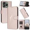 Custodia in pelle con fibbia e motivo triangolare per ZTE Blade V70 (oro rosa)
