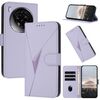 Custodia in pelle con fibbia a motivo triangolare per ZTE nubia Z50S Pro (viola chiaro)
