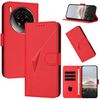 Custodia in pelle con fibbia a motivo triangolare per ZTE nubia Z50S Pro (rossa)
