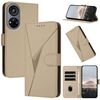 Custodia in pelle con fibbia a forma di triangolo per ZTE Voyage 40 (oro)