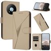 Custodia in pelle con fibbia a motivo triangolare per ZTE Voyage 41 5G (oro)