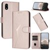 Custodia in pelle con fibbia a motivo triangolare per ZTE Kantan Sumaho 4 A402ZT (oro rosa)
