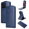 Custodia in pelle con chiusura magnetica verticale per Motorola Moto Edge 5G 2025 con fibbia (blu)