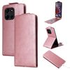 Custodia in pelle con chiusura magnetica verticale per Motorola Moto Edge 5G 2025 con fibbia (oro rosa)