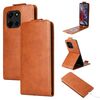 Custodia in pelle con chiusura magnetica verticale per Motorola Moto Edge 5G 2025 con fibbia (marrone)