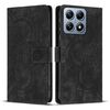 Custodia per telefono in pelle smerigliata retrò con motivo mandala in rilievo per Xiaomi 14T Pro (nera)
