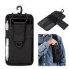 Borsa da cintura impermeabile per telefono da esterno in tessuto Oxford da 6,7-7,2 pollici (nera)