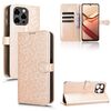Custodia in pelle con trama a nido d'ape per Doogee Note 58 / Note 58 Pro (oro)