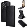 Custodia in pelle con chiusura magnetica verticale per Infinix Note 50 4G / Note 50 Pro 4G (nera)