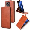 Custodia in pelle con chiusura magnetica verticale per Blackview Oscal Tiger 13 con fibbia (marrone)