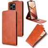 Custodia in pelle con chiusura magnetica verticale per Doogee Note 58 / Note 58 Pro (marrone)