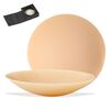 Adesivi invisibili per il seno, anti-urto, in silicone traspirante ultrasottile, dimensioni: 8 cm, colore della pelle del fondotinta (scatola magnetica)