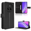 Custodia in pelle con texture a diamante per Realme P3 Pro 5G (nera)