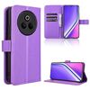 Custodia in pelle con texture a diamante per Realme P3 Pro 5G (viola)