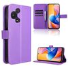 Custodia in pelle con texture a diamante per TCL 60R 5G (viola)