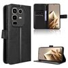 Custodia in pelle con texture a diamante per Infinix Note 50 4G / Note 50 Pro 4G (nera)