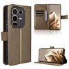 Custodia in pelle con texture a diamante per Infinix Note 50 4G / Note 50 Pro 4G (marrone)