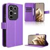 Custodia in pelle con texture a diamante per Infinix Note 50 4G / Note 50 Pro 4G (viola)