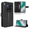Custodia in pelle con texture a diamante per Tecno Camon 40 Premier 5G (nera)