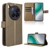Custodia in pelle con texture a diamante per Tecno Camon 40 Premier 5G (marrone)