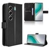 Custodia in pelle con texture a diamante per Tecno Camon 40 Pro 4G / 5G (nera)