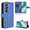 Custodia in pelle con texture a diamante per Tecno Camon 40 Pro 4G / 5G (blu)